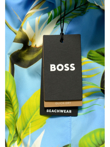 Short Hugo Boss Azul Con Flores Para Hombre- Original