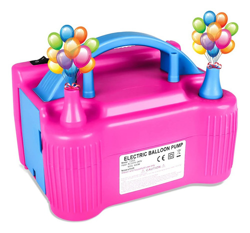 Inflador De Globos Eléctrico De 600w, Color Rosa