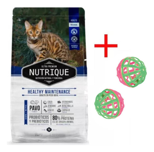 Alimento Premium Nutrique Healthy Cat Gato Adulto 2kg
