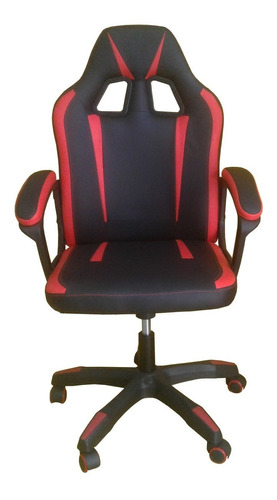 Cadeira Escritório Gamer Preta Vermelha Ajustavel Ergonomica