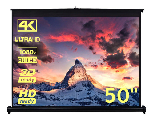 Pantalla Proyeccion Mesa O Escritorio 50'' Plegable, Hd 16:9