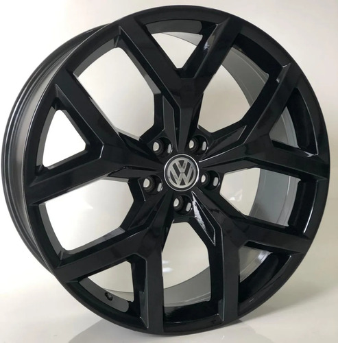 Roda Volkswagen Amarok Highline Aro 18 5x120 (1 Unid) + Bico Cor Preto Brilhante