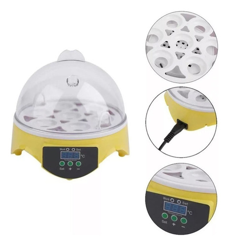 7 Ovos Mini Digital Chocadeira Elétrica Automática 110v