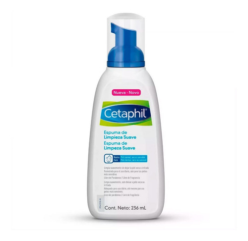 Cetaphil Espuma De Limpieza Facial Suave X 236 Ml