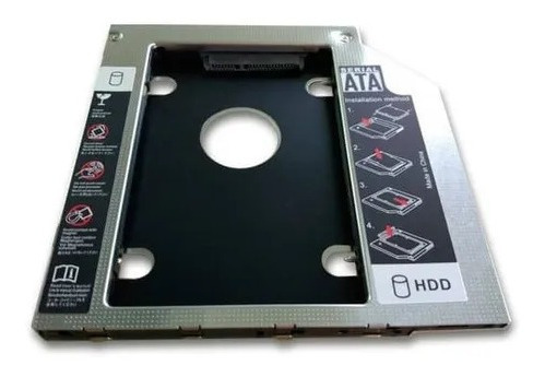 Imagen 4 de 8 de Caddy Segundo Disco Notebook Hdd Sata O Ssd Universal 9,5mm