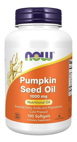 Pumpkin Seed Oil Aceite Semilla Calabaza 1000 Mg 100 Softgel