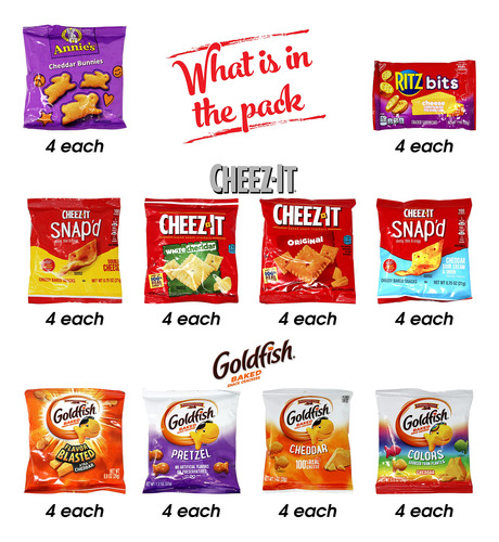 Kit Surtido De Galletas Cheez-it Goldfish Annie Y Ritzbits 4
