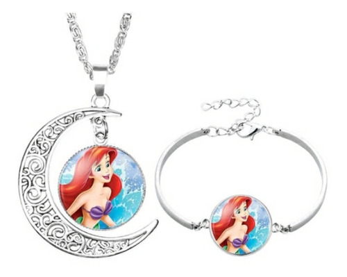 Cadena Con Dije Y Pulsera Para Niñas Blanca Nieves Regalo