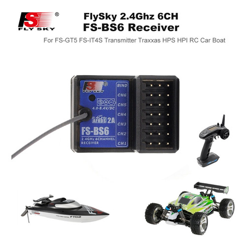 Flysky Fs-bs6 Receptor 2.4ghz 6ch Afhds2 Para Flysky Fs-gt5