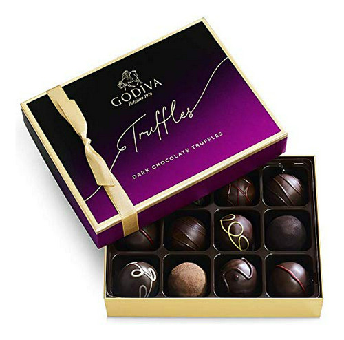 Dark Chocolate Truffles Assorted Chocolate Gift Box, 12-ct.