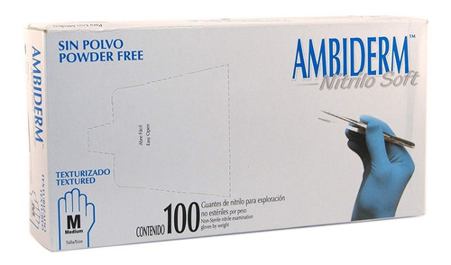 Guantes De Latex Ambiderm Grandes Azul