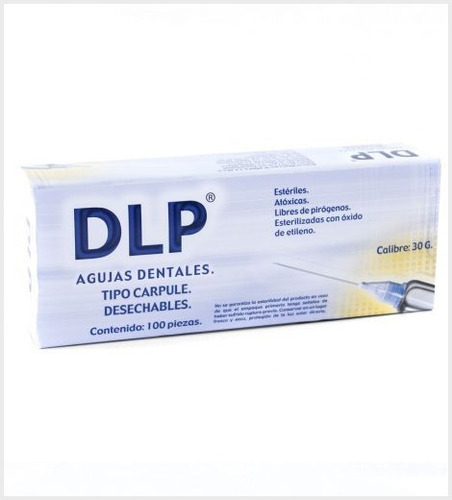 Aguja Dental Dlp 30g Corta C/100 Capacidad en volumen 1 cc