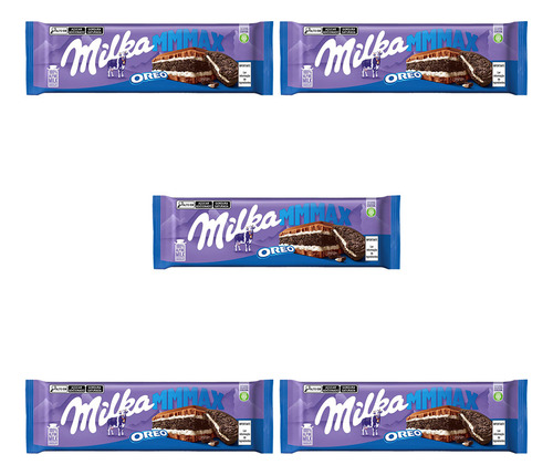 Chocolate Milka Oreo Grande Kit 5 Barras De 300g