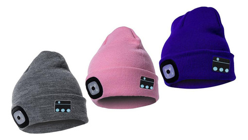 3 Piezas Gorro Musical Beanie Auriculares Estéreo Cn