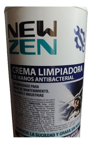 Crema Limpia Manos Antibacterial Mecanicos X 1 Litro