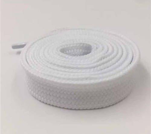 Kit 3 Pares Cadarço Largo Bboy Fat Lace Grosso Branco Tenis