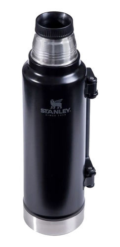 Stanley Termo Clásico 1.4 LTS Asa Plegable de acero inoxidable negro