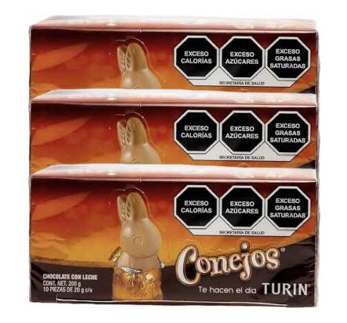 Conejos Chocolate Con Leche Turin 30 Pz De 20 G C/u