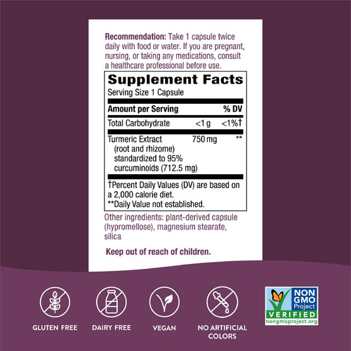 Nature's Way Turmeric Max Potency 60 Cápsulas