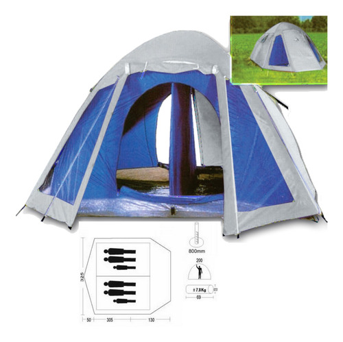 Imagen 1 de 7 de Carpa Estructural Arye 2 Dormitorios + Avance 4 Personas 494