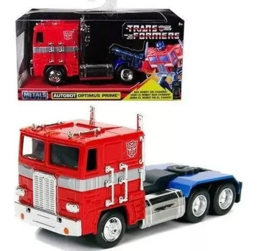 Optimus Prime G1 Transformers Jada Toys Trailer Escala 1:32