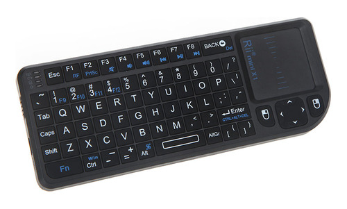 Teclado Smart Tv Rii® Mini X1 Negro Inalámbrico Portátil