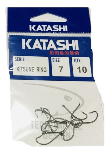 Anzuelos Katashi Kitsune Ring Ojal N° 7 X 10 Unidades