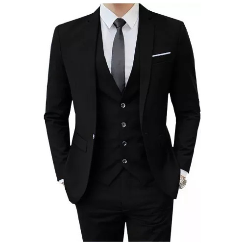 Terno Slim Masculino Completo Com Colete - Envio Expresso