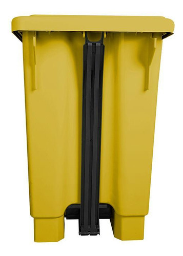 Lixeira Plástica Retangular Com Pedal 100l - Haste Externa