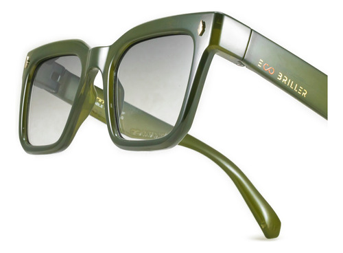 Anteojos Sol Infinit Jacobs Milky Olive Lente Verde Eco