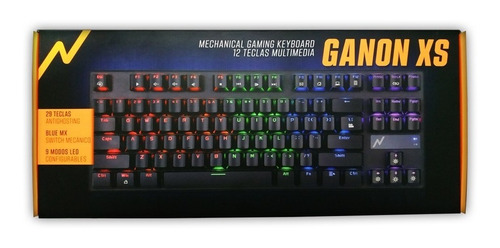 Teclado Gamer Mecánico Retroiluminado Luz Led Ganon Xs Noga