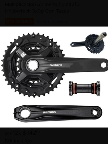 Multiplicacion Estrella Shimano Altus Eje Hueco Hollow Tech