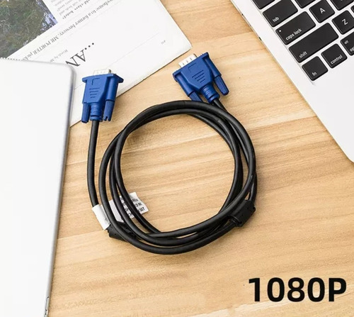 Imagen 1 de 4 de Cable Vga 1.5mts Para Pc Computadora Monitor Laptop