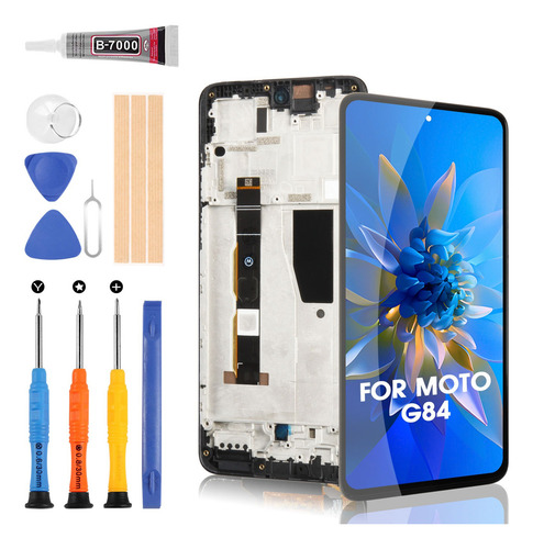 Bexupull Pantalla Con Marco Incell Para Moto G84 Xt2347