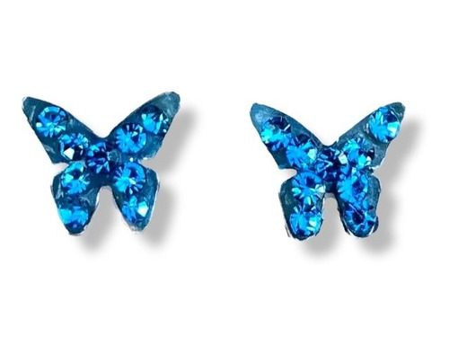 Broqueles Mariposa Aretes  Plata .925 Zirconia Regalo Dama