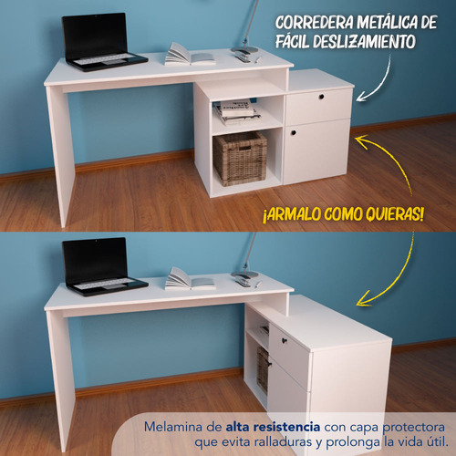 Escritorio Centro Estant Sc1260bl Blanco