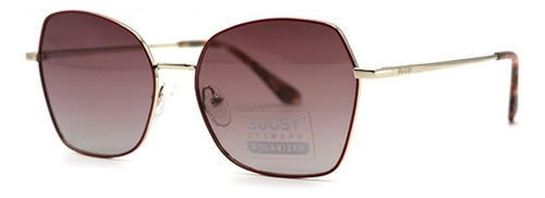 Lente De Sol Bugsy - 5108 Diseño Dorado Y Rojo