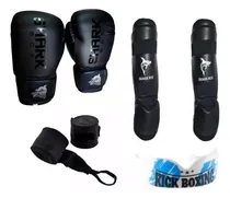 Comprar Kit Kick Boxing,mma, Guante Profesionales+tibial+venda+bucal