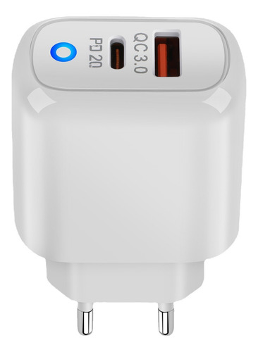 Cargador Enchufe Doble 20w Carga Rápida Para iPhone/iPad