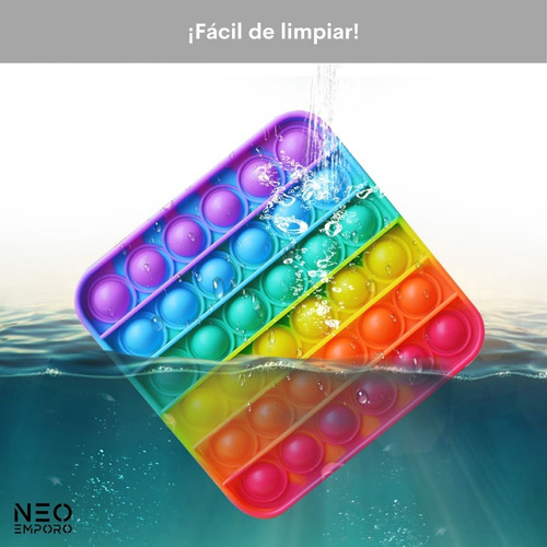 Imagen 7 de 8 de Set 3 Pop It Arcoiris - Juguete Anti Estrés Fidget Regalo