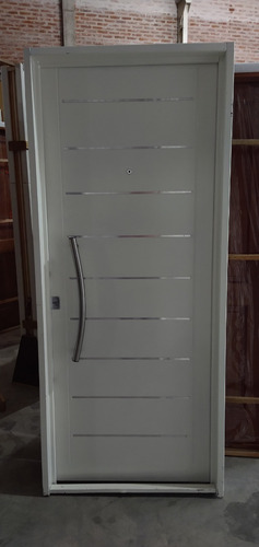 Imagen 2 de 4 de Puerta Doble Chapa Inyectada 80x200 Barral Curvo Atex