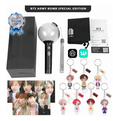 Lámpara Brillante Original Bts Army Bomb Ver.4 Kpop Lightsti