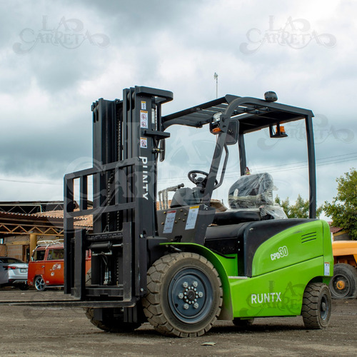 Runtx Montacargas Eléctrico 3 T Mástil 4.8 M Neumáticos