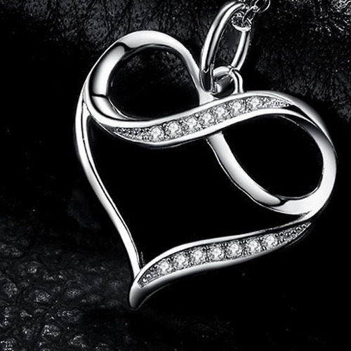 Dije Para Mujer + Cadena Amor En Plata 925 Sellada
