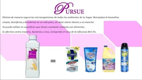 Imagen 3 de 5 de Pursue Desinfectante Concentrado Amonio Cuaternario