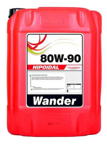Aceite Transmision Hipoidal Mineral 80w90 Wander X 20 Lts
