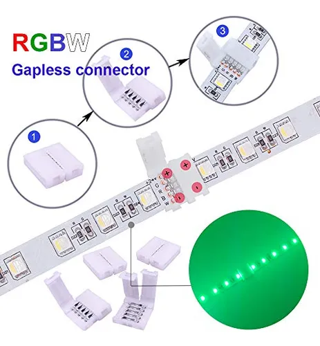 Kit De Conectores De Tira Led Rgbw Fsjee De 12 Mm Y 5 Pines