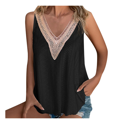 Chaleco Tipo Jersey Con Cuello En V Para Mujer, Manga Corta,