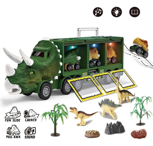 Juego De Coche Trasero De Juguete Modelo De Dinosaurio Con