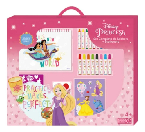 Set Completo Stickers Y Arte Pintura Recreacion Princesas 